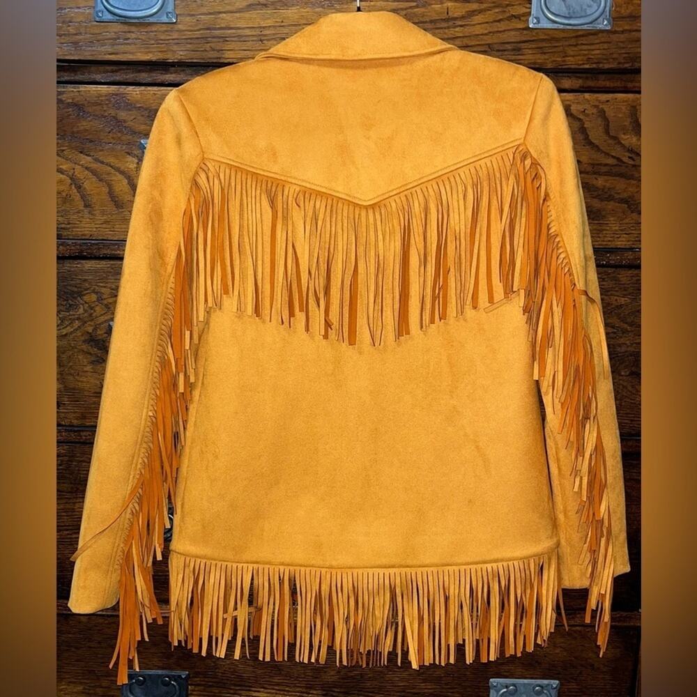 NWT! Danielle Bernstein Faux-Suede Fringe Jacket - Picture 7 of 8